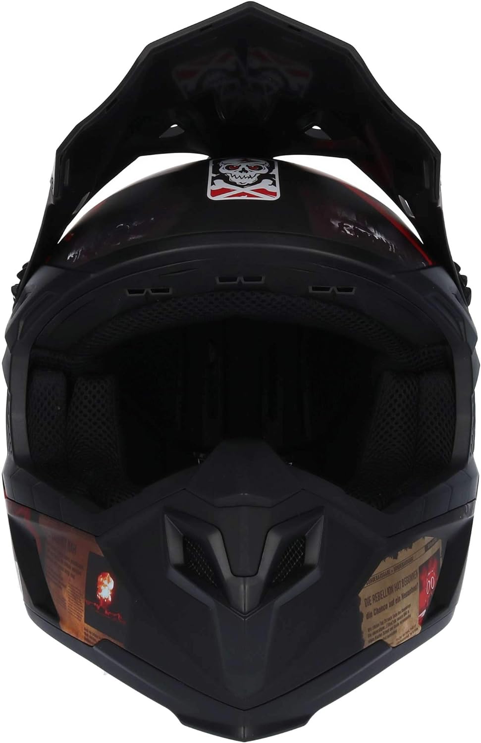 Broken Head Motocross-Helm Resolution Rot - MX-Helm - Supermotohelm Mattschwarz-Rot XS (53-54 cm) Cr