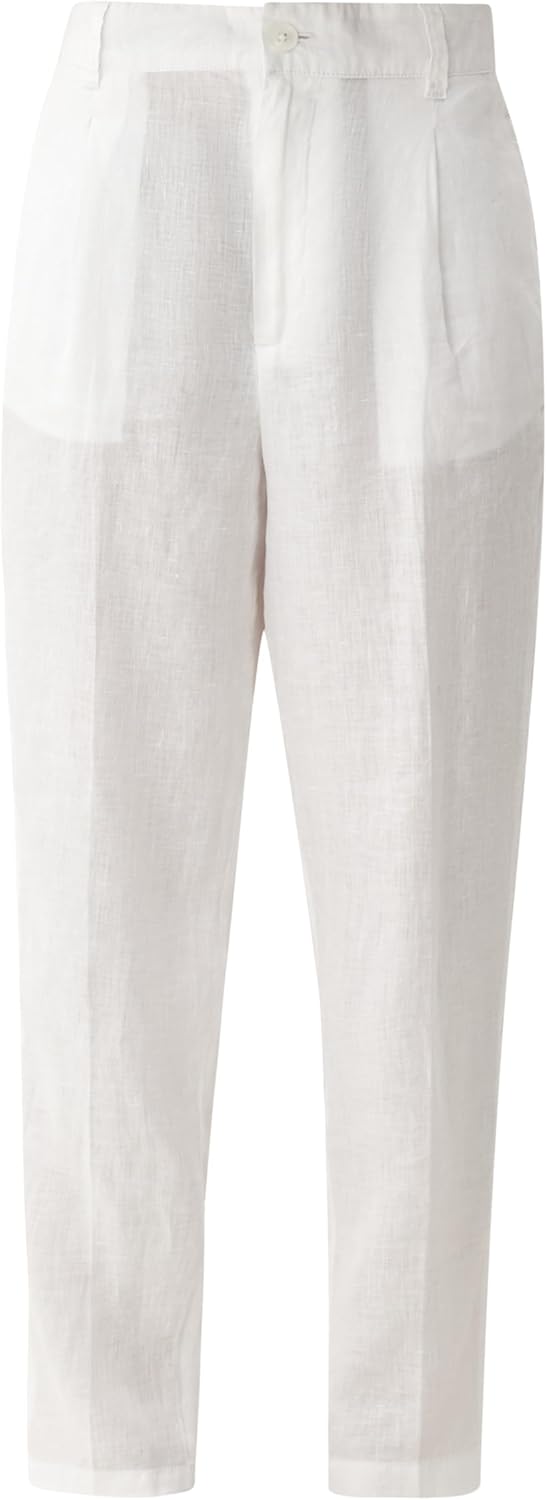 s.Oliver Damen Hose, 7/8 40 Weiss 0100, 40 Wei&#xDF; 0100