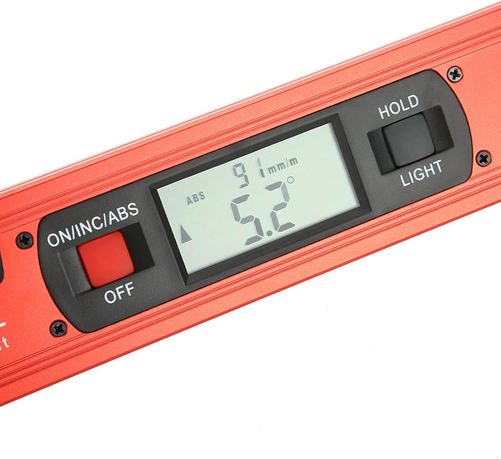 Professional Digitaler Neigungssensor, 360 ° Winkel Digitaler Wasserwaage mit LCD-Display Digitaler