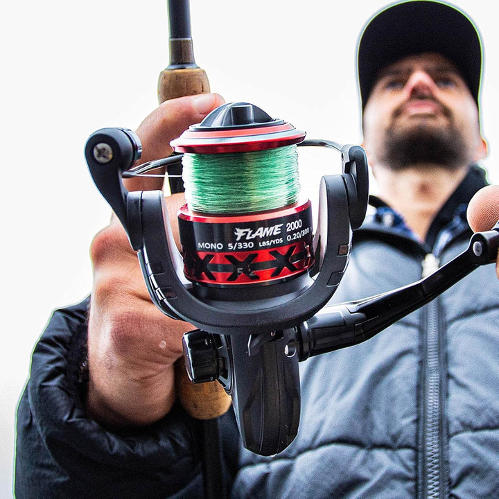 Piscifun Flame Spinning Reels Light Weight Ultra Smooth Powerful Spinning Fishing Reels Red-500 Seri