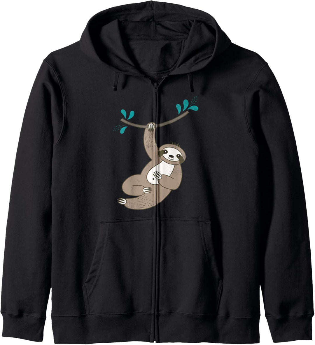 Cooles Faultier-Design Lustiges faules Faultier, das in Kapuzenjacke
