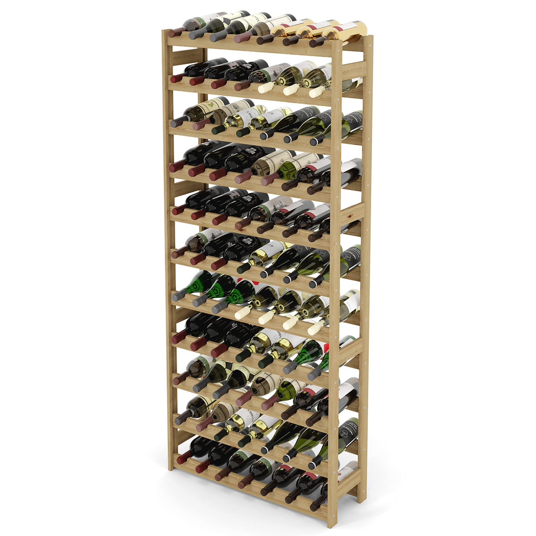 Lenmar, Weinregal aus Holz für Flaschen, Natur, RW-1, Wein, Flaschenregal, Kellerregal, Regale, Flas