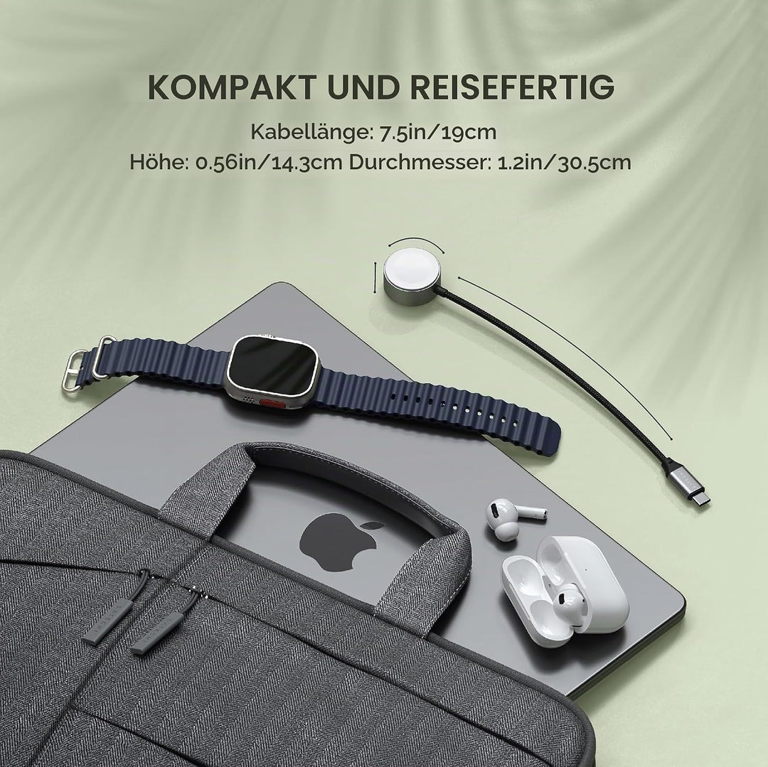 SATECHI Magnetisches Ladekabel für Apple Watch, 5W Schnellladegerät für die Apple Watch, Kabellänge