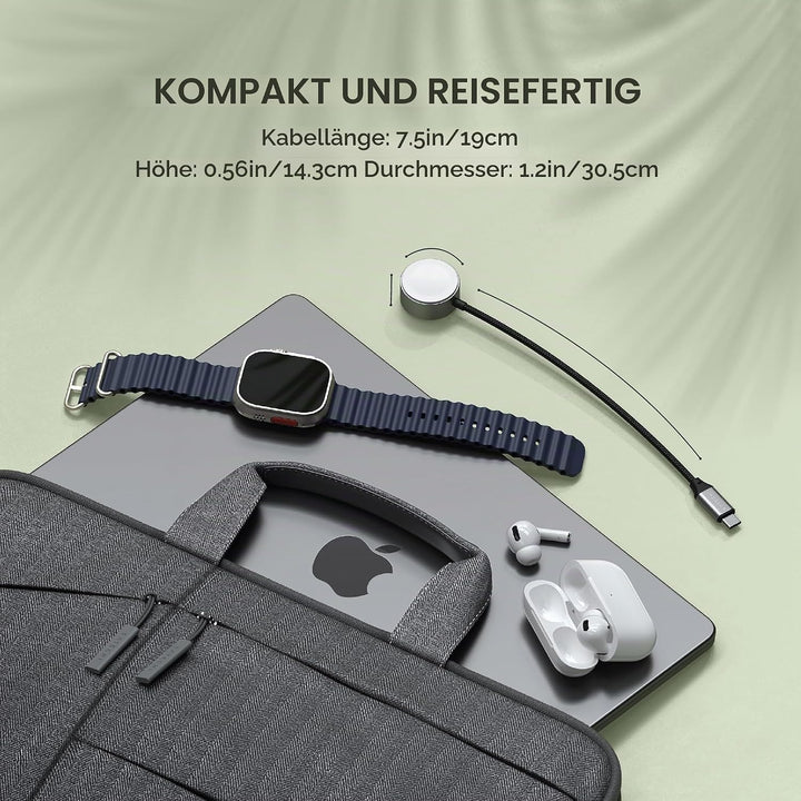SATECHI Magnetisches Ladekabel für Apple Watch, 5W Schnellladegerät für die Apple Watch, Kabellänge