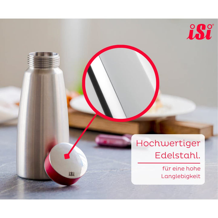 iSi - 2726 Whipper Cap Verschlusskappe für Sahnespender - spülmaschinenfester Edelstahl Deckel zum S