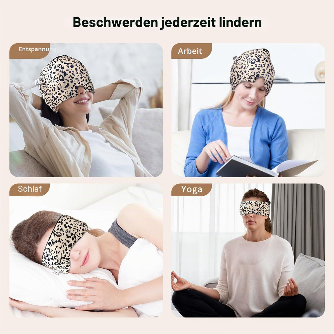 my novel things 2 Stück Migräne Maske und Augenmaske Kühlend, Migräne Kühlmaske, Migraine Relief Cap