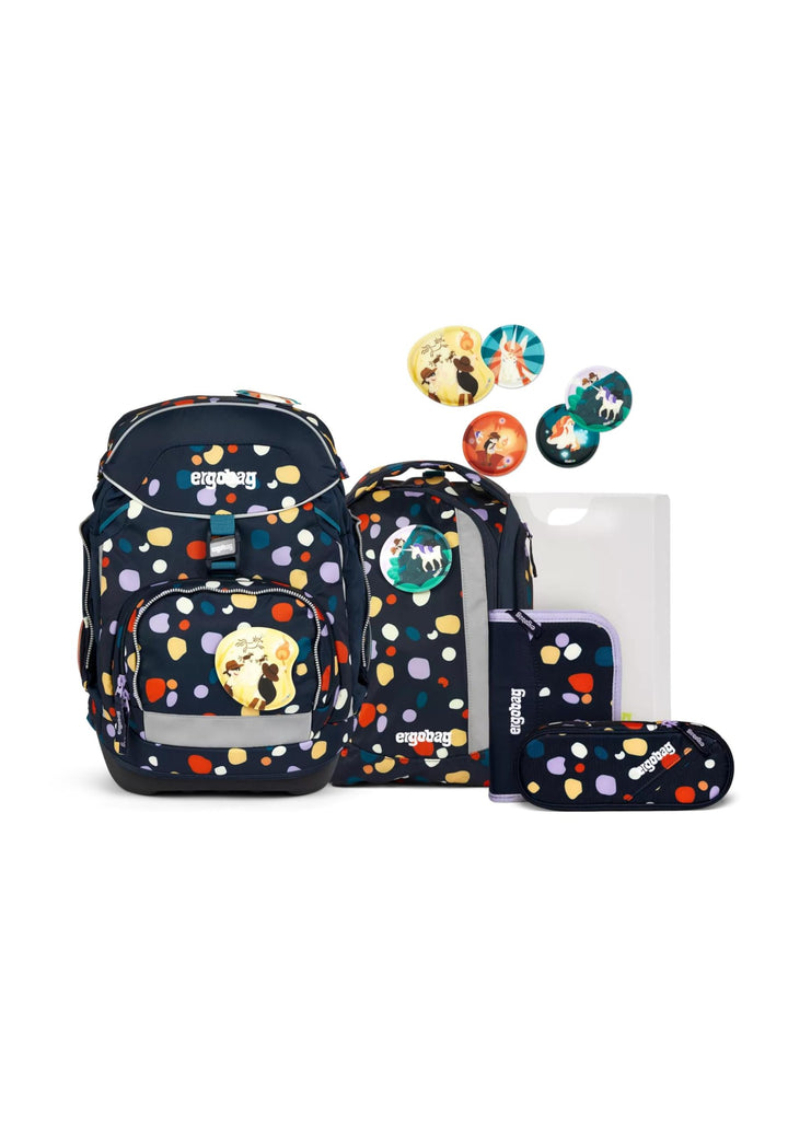 ergobag Pack Set ergonomischer Schulrucksack flexibel 6-teilig Set 1. Klasse Grundschule für Mädchen