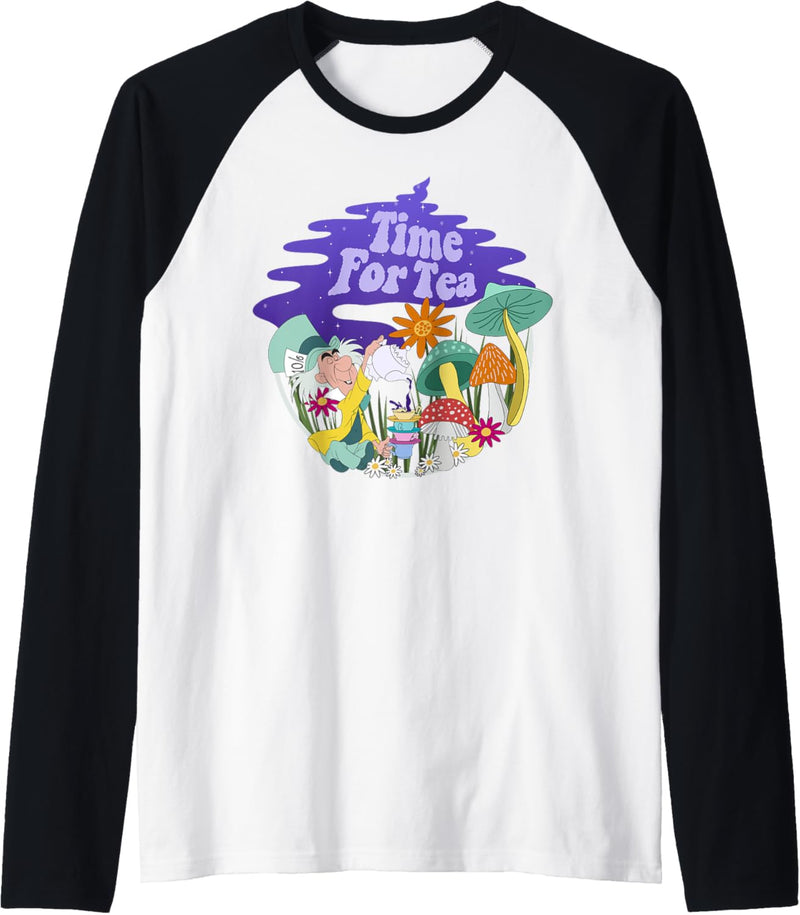 Disney Alice In Wonderland Mad Hatter Time For Tea Raglan