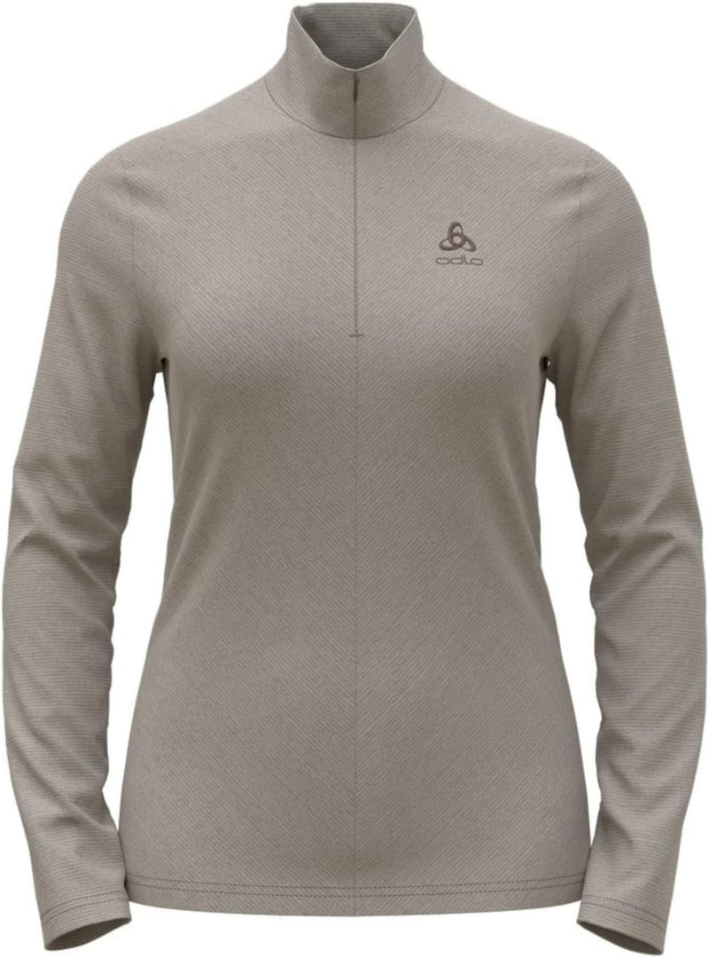 Odlo Damen Midlayer 1/2 Zip Roy Pullover M Beige, M Beige