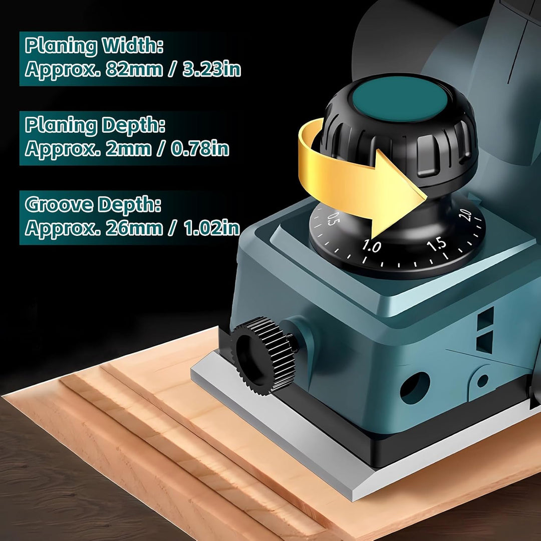 Akku-Hobel kompatibel mit Makita 18V-Akku (82mm, ohne Akku/ohne Ladegerät), 20.000 U/min, Elektrisch