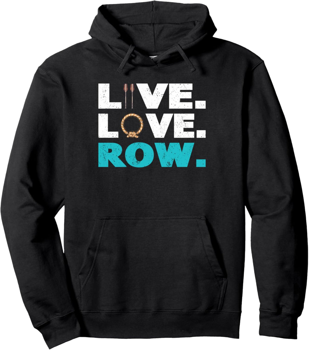 Rudern Live Love Row Ruder-Outfit Herren & Rudersachen Pullover Hoodie