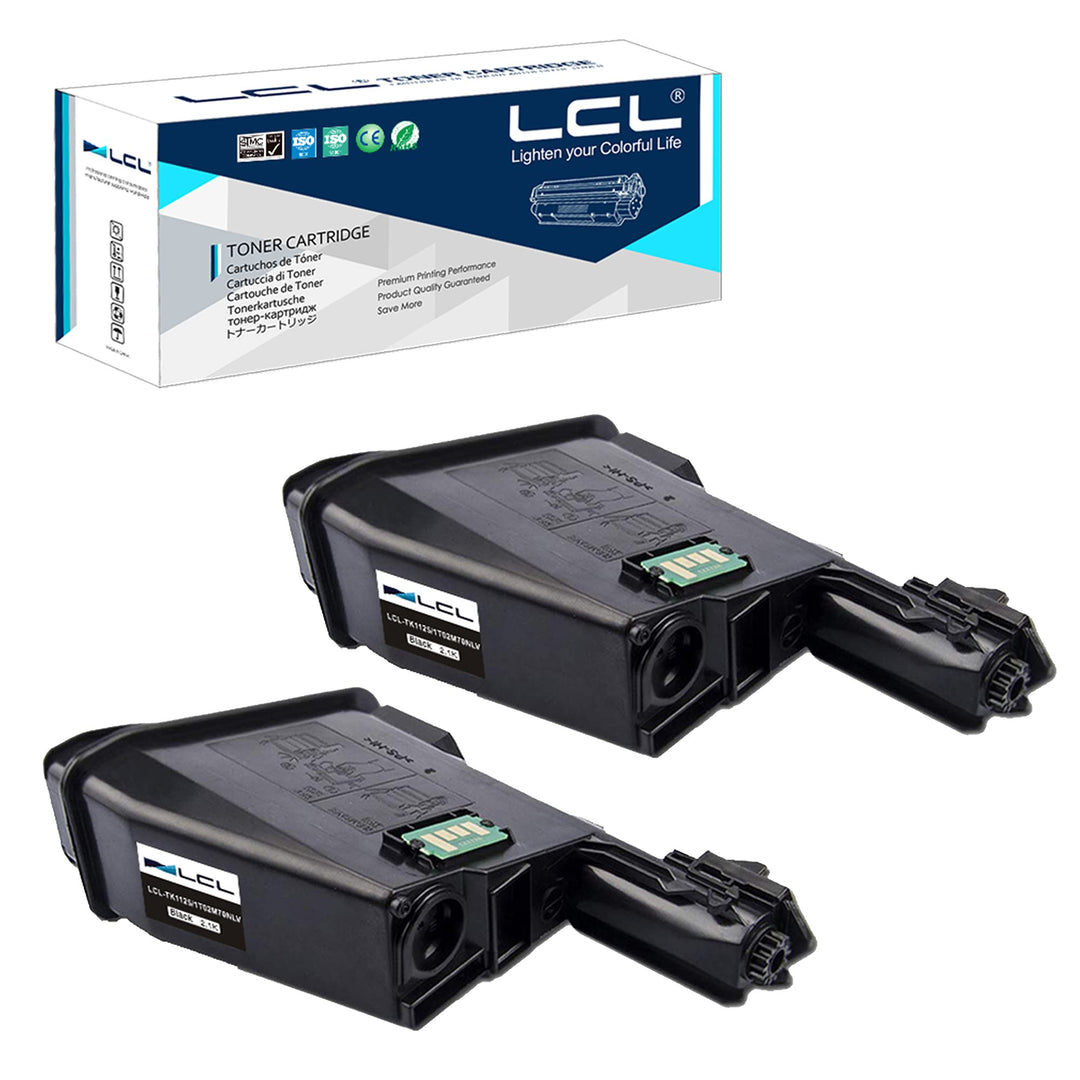 LCL Kompatibel Tonerkartusche TK1125 TK-1125 1T02M70NLV 1600Seiten (2Schwarz) Ersatz für Kyocera FS-