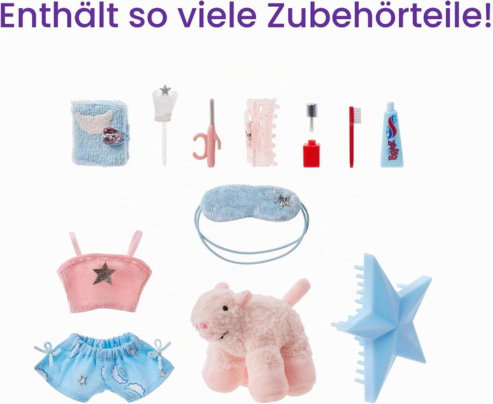 Bratz Slumber Party - Cloe Modepuppe - Mit 2 Pyjama-Garnituren, Plüschtier und Accessoires - Für Kin
