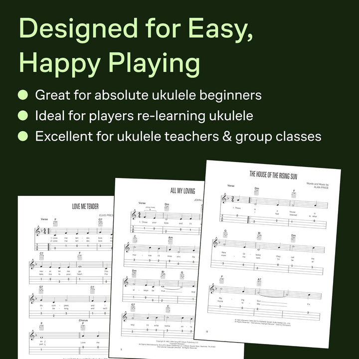 EASY SONGS FOR UKULELE: Hal Leonard Ukulele Method: Ukulele Method Supplement to Any Ukulele Method,