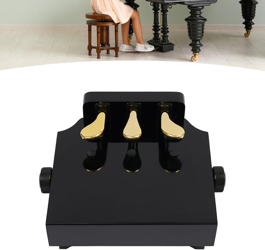 Kinder Klavier Pedal Extender Bank, Pedalverlängerung Höhenverstellbar mit 3 Pedalen Kinder Pedalsch