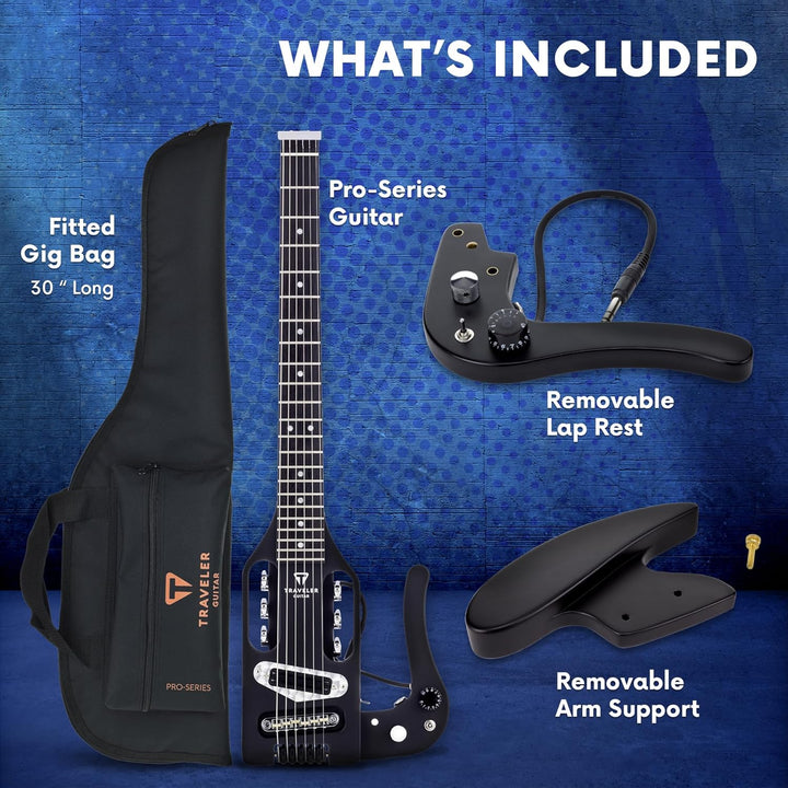 Traveler Guitar Pro-Series Mod-X E-Gitarre, Schwarz matt (PSM BKM) Schwarz matt Griffbrett aus schwa