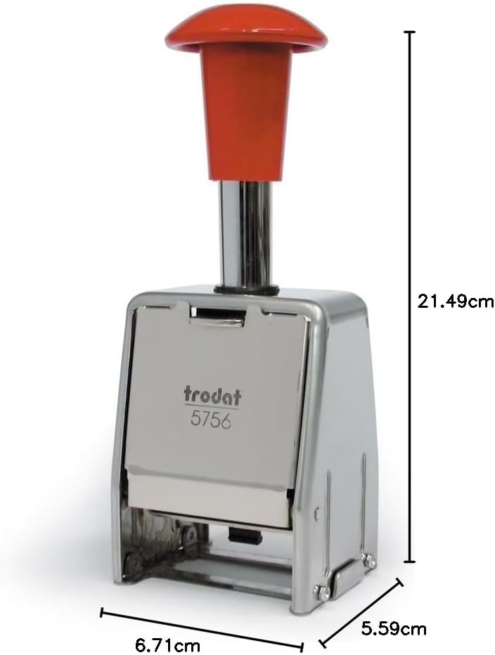 Trodat 86624 Ziffernstempel Metall fortlaufend automatisch selbstfärbend 8 x verstellbar 5,5 mm Stel