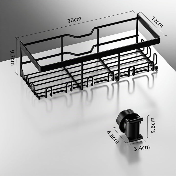 Duschablage Ohne Bohren, Duschregal für Duschstangen (18mm-25mm) - Ideal für Shampoo und Badezimmero