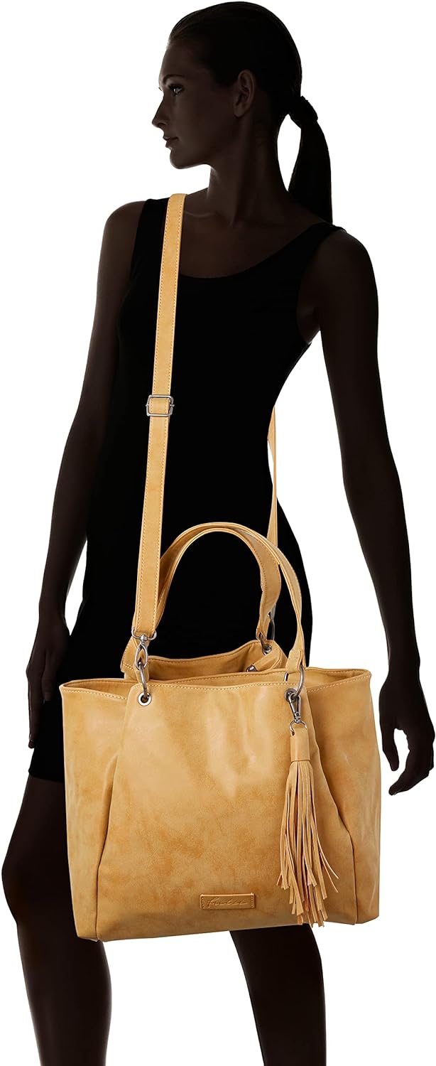 Fritzi aus Preussen Damen Fritzi39 Ronja Small Vintag 463 Honey Mustard Clutch