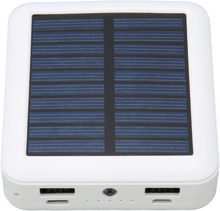 Solar Phone Power Bank, 20000 MAh Solar Power Bank mit 2 USB-Anschlüssen, USB-C-Anschlüssen, Micro-U