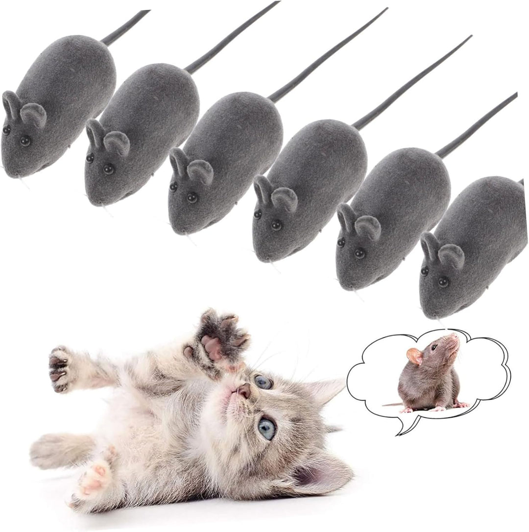 Garneck 20 StüCk Katzenspielzeug Maus Aus Vinyl Mit Quietscher - Interaktive SpielmäUse FüR Katzen U