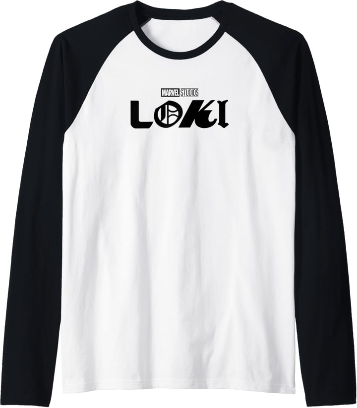 Marvel Loki Black Logo Raglan