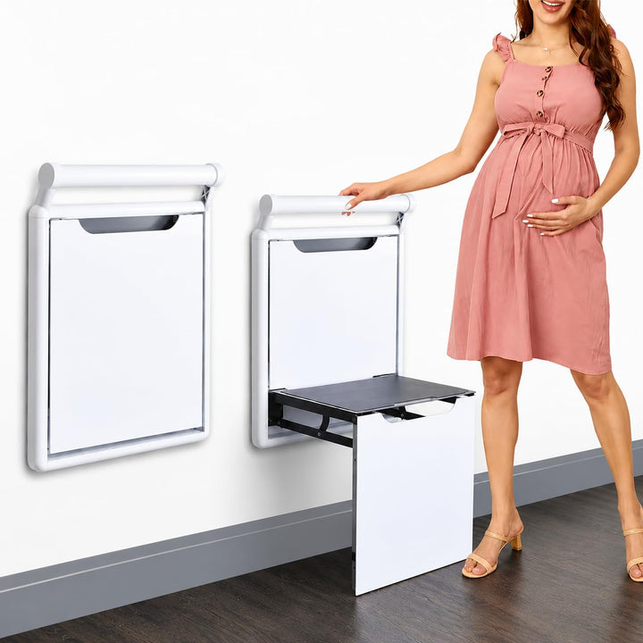 Belastbar bis 350 kg rutschfeste Sitzfläche Wandmontierte Wandklappstuhl Wandhocker Duschklappsitz