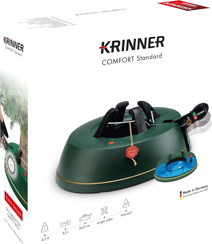 Krinner KRINNER Comfort Weihnachtsbaum Ständer für echte Bäume bis 2,3 m (7.5FT), 94116, Map(languag