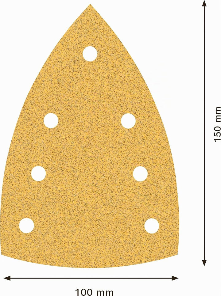 Bosch 50x EXPERT C470 Schleifpapier mit 7 Löchern (für Farbe auf Holz, Hartholz, Ø 100x150 mm, Körnu