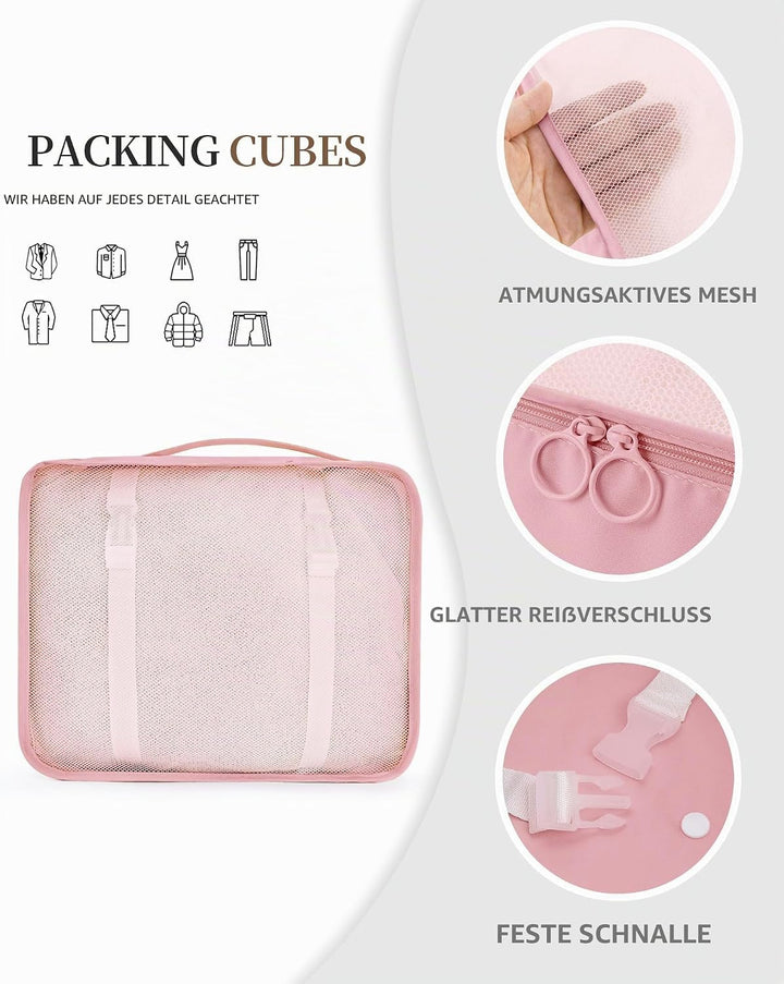 koffer Organizer 11-teilig, Packing Cubes, leichte Reisegepäck-Organizer, platzsparend, wasserdicht,