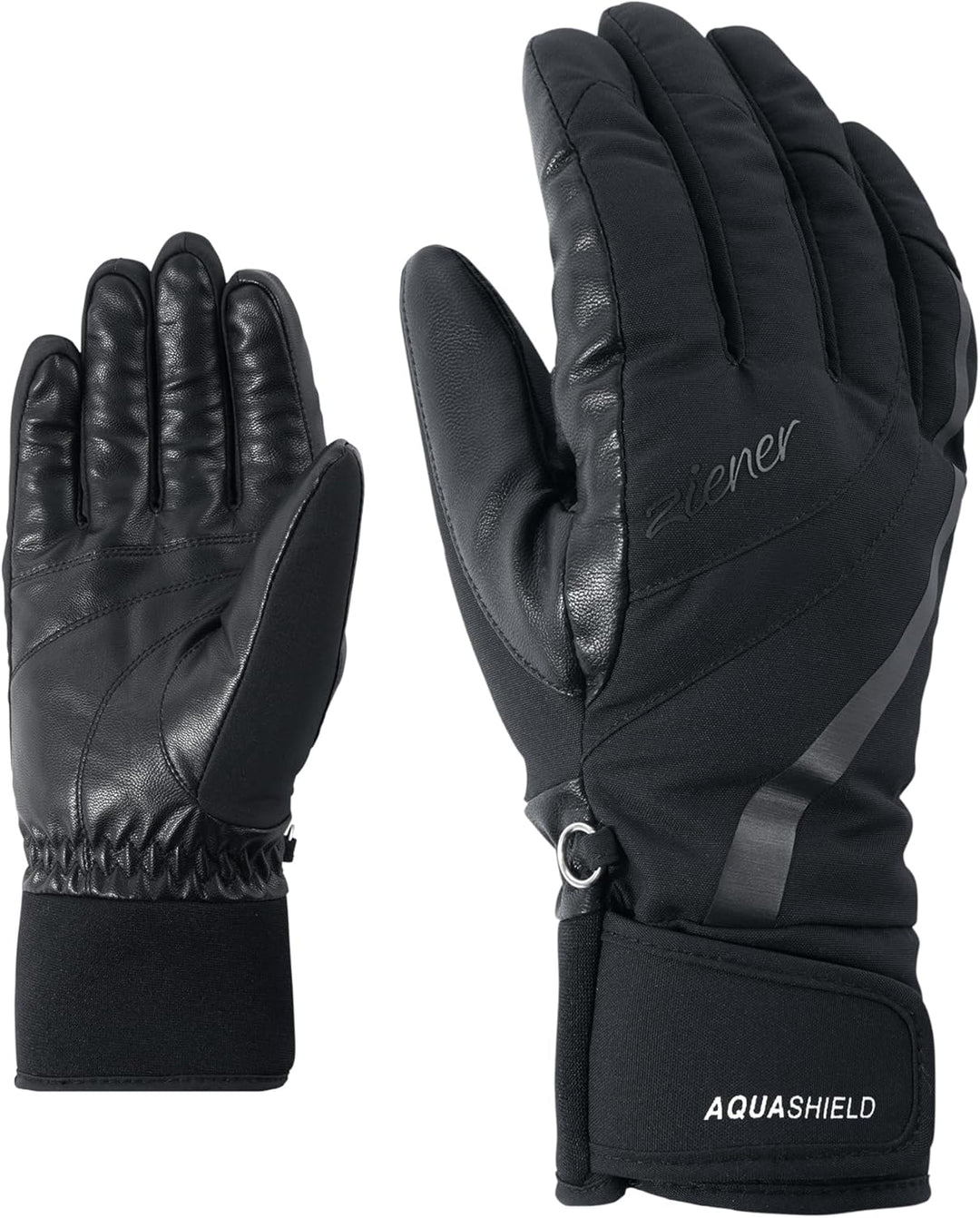 Ziener Damen Kitty As Ski-Handschuhe/Wintersport | Wasserdicht, Atmungsaktiv 8 Schwarz, 8 Schwarz