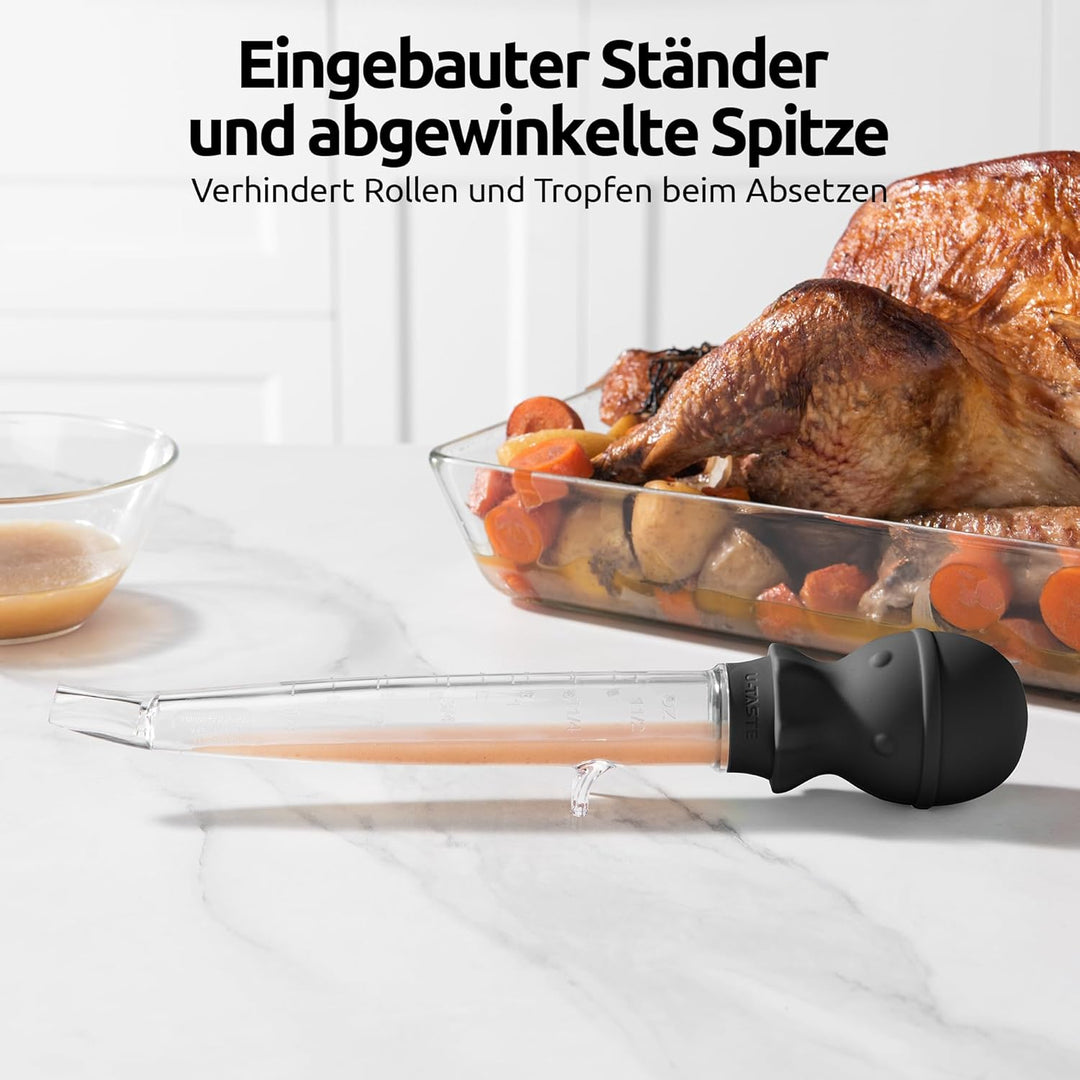 109℃ Hitzebeständige Grosse Abgewinkelte Bratenspritze: U-Taste Tritan Putenfleisch-Fettpipette mit