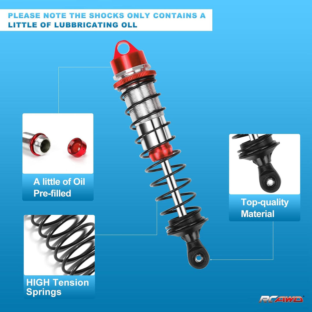 RCAWD ARRMA Shock Set rc Stossdämpfer vorne hinten für Arrma 1/7 1/8 Mojave EXB Outcast Notorious Ty