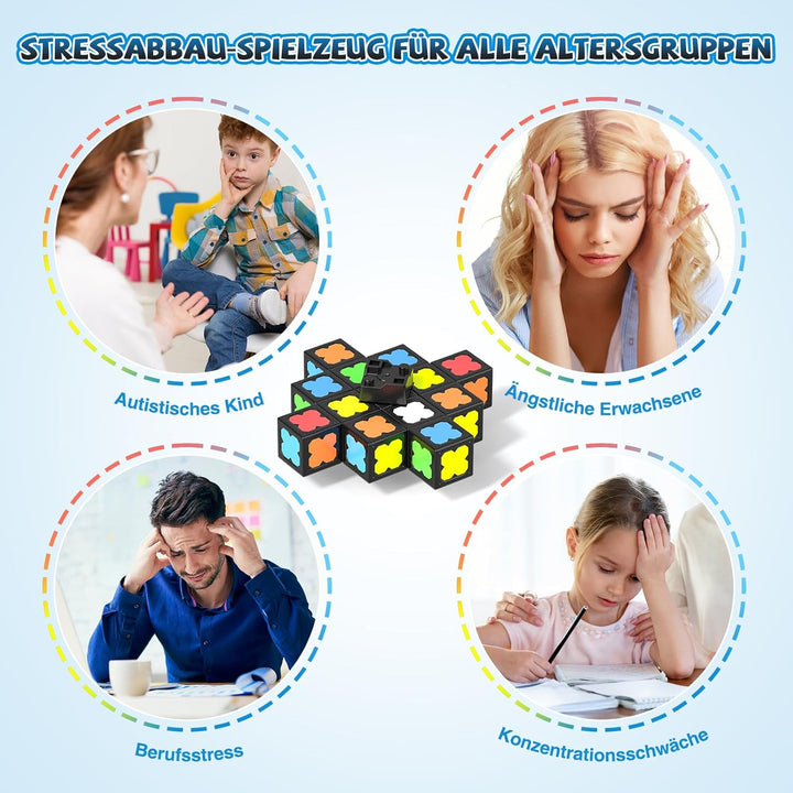 Magnetische Fidget Toys Kinder Teen Erwachsene, Fidget Spinner mit 12 im Dunkeln Leuchtenden Magneti