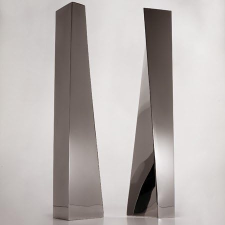 Alessi Crevasse ZH01 Design Blumenvase, Edelstahl, Glänzend Poliert