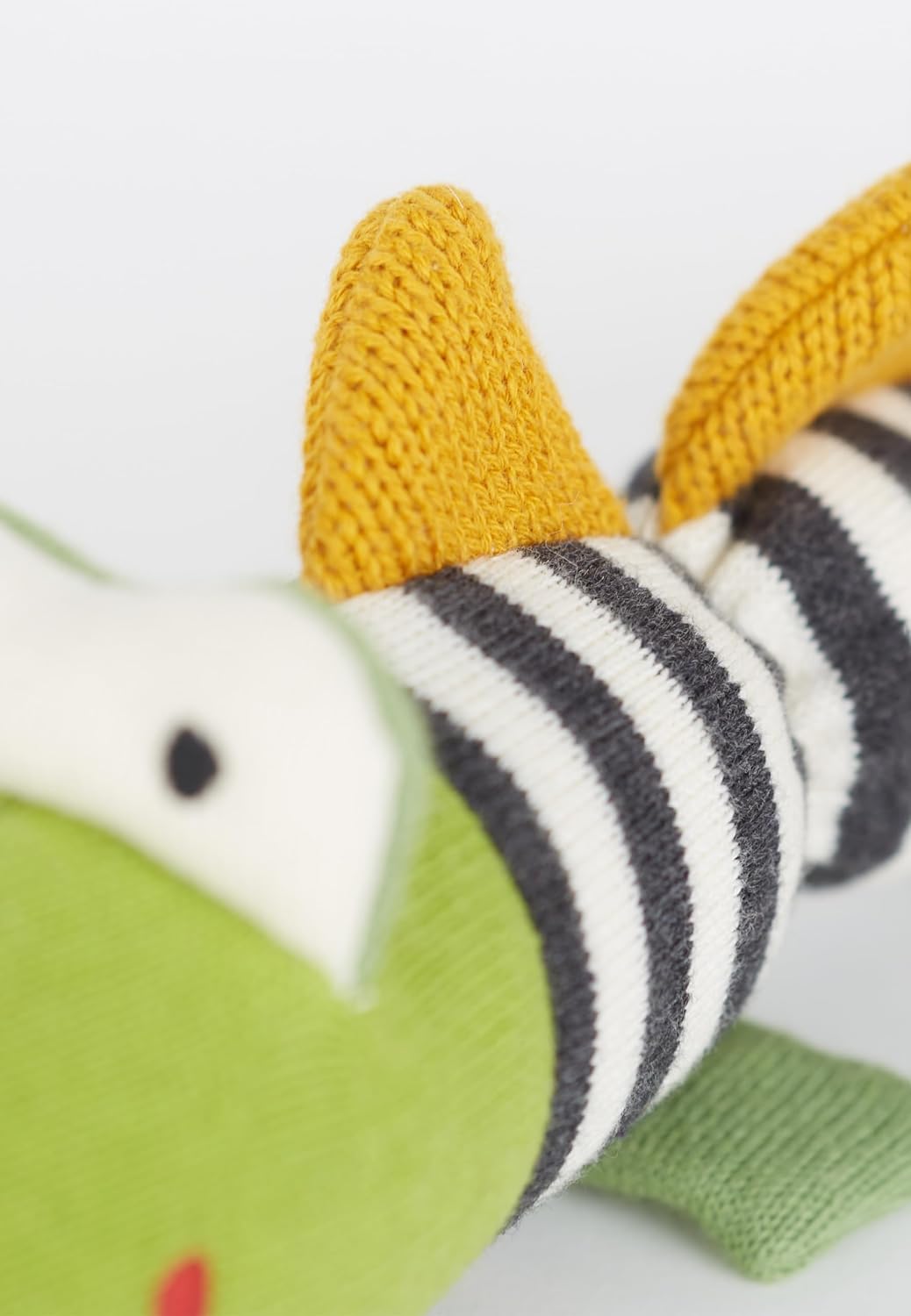 SIGIKID 39212 Strick-Greifling Krokodil Baby Strick Mädchen und Jungen Babyspielzeug empfohlen ab 3