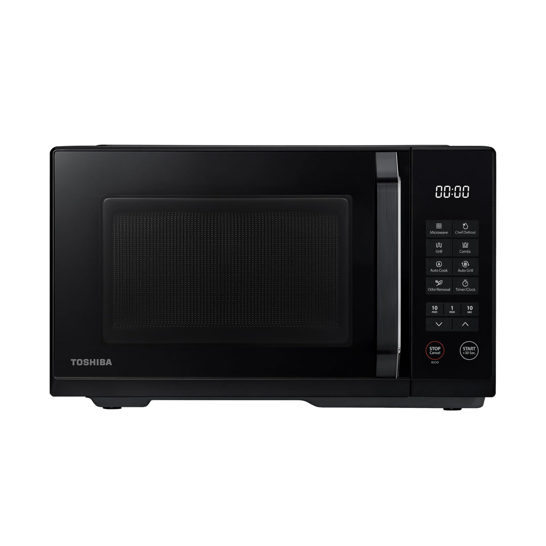 Toshiba MW3-EG23PE(BK) Multifunktionale Mikrowelle mit Grill, 23 Liter, 11 Leistungsstufen|Kombinati