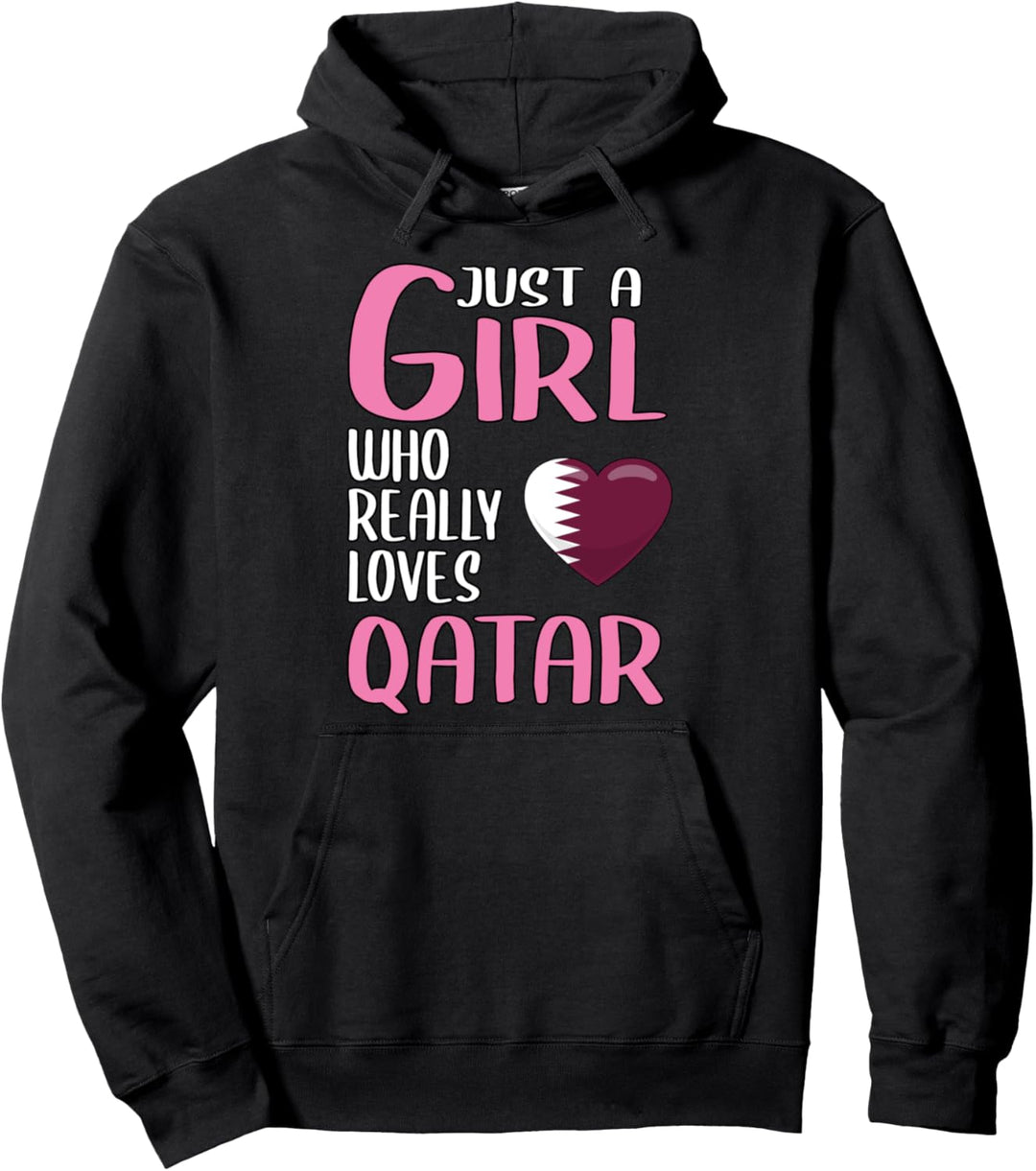 Damen Just A Girl Reisen Katar Geschenk Katar Pullover Hoodie
