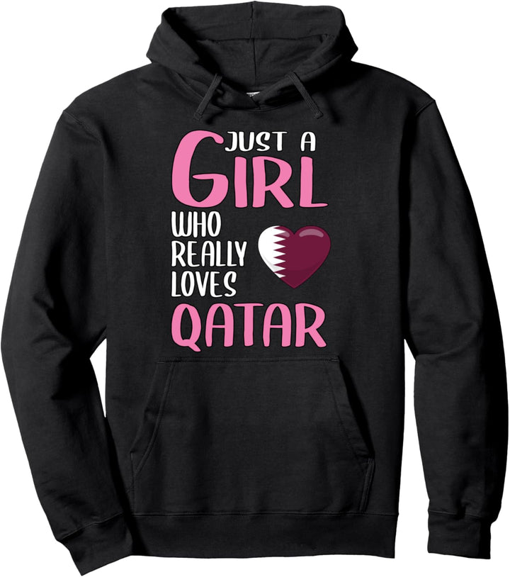 Damen Just A Girl Reisen Katar Geschenk Katar Pullover Hoodie