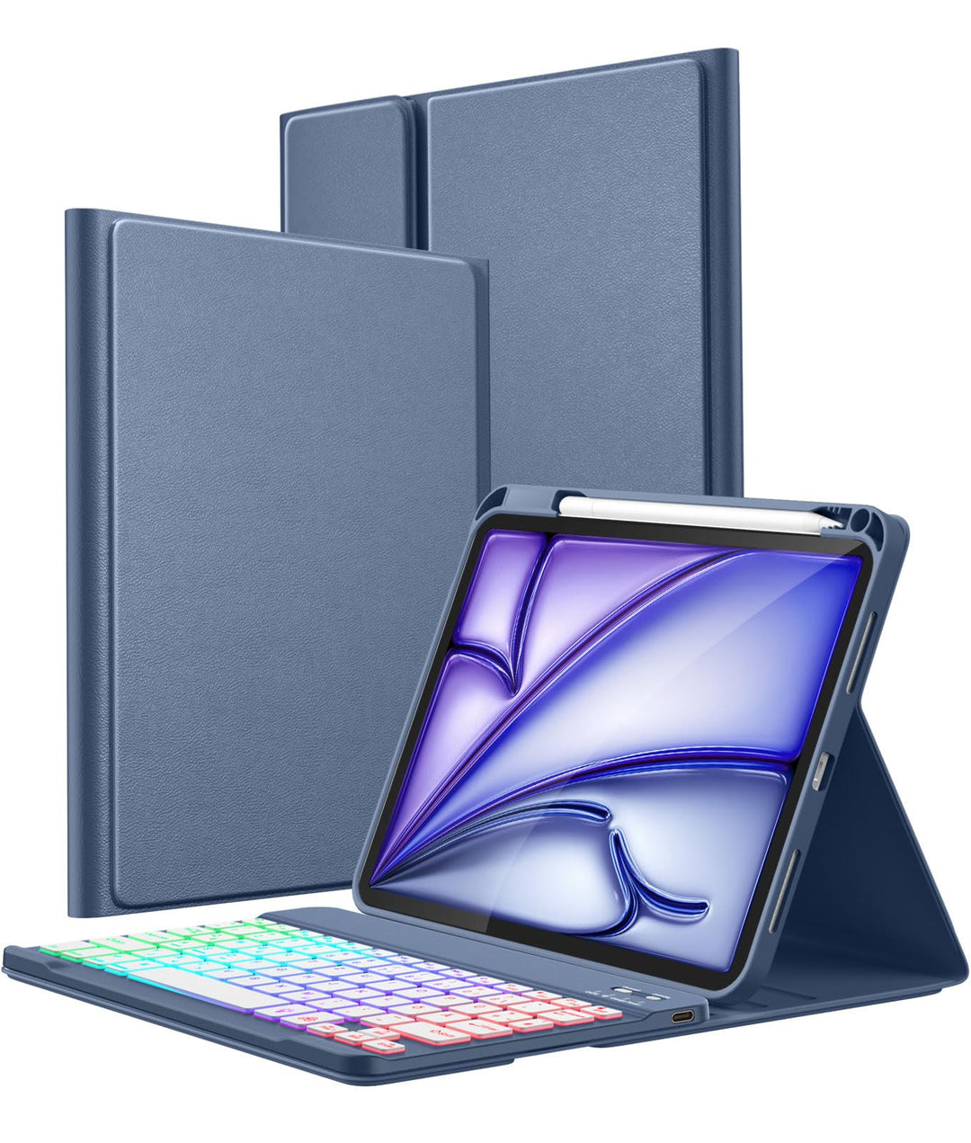 Vobafe Hülle mit Tastatur für iPad A16 11 Generation 2025/10 Gen 2022 10,9", Air 11 Zoll M4 2026/M3/