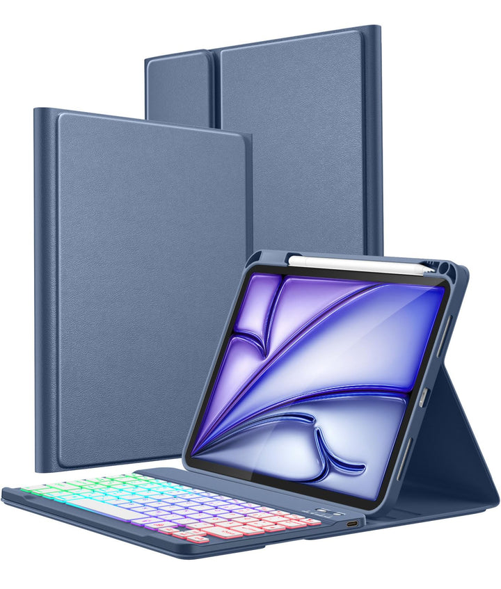 Vobafe Hülle mit Tastatur für iPad A16 11 Generation 2025/10 Gen 2022 10,9", Air 11 Zoll M4 2026/M3/