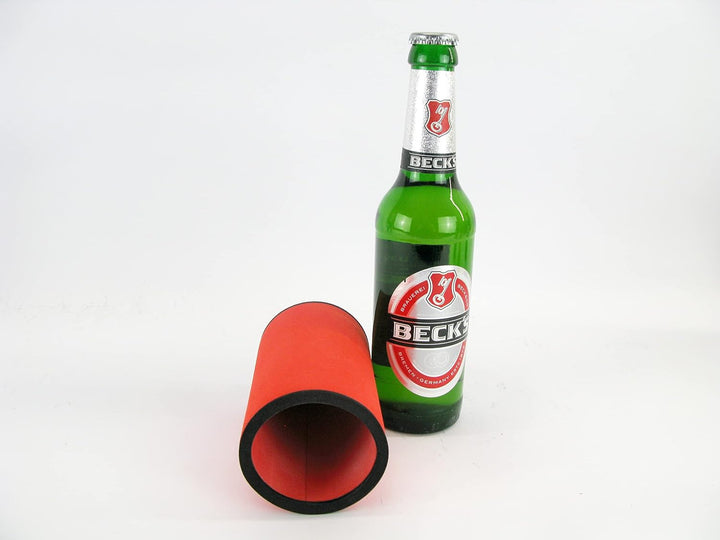 6X Rote Getränkekühler - Bierkühler - Flaschenkühler für Langen 0,33L Bierflaschen aus bestem 5-6mm