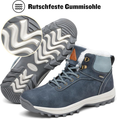 Mishansha Damen Herren Winterschuhe Warm Gefüttert Winterstiefel Wasserdicht Trekking Wanderschuhe G