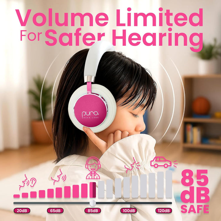 Puro Sound Labs BT2200-Plus Lautstärkebegrenzende Bluetooth-Kopfhörer für Kinder - Sicherere Kopfhör