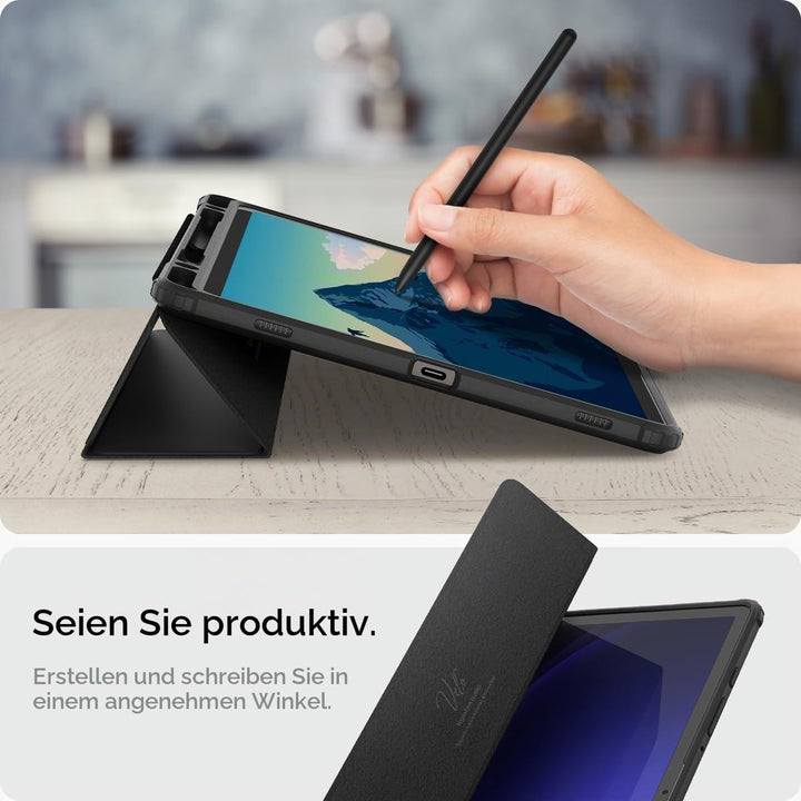 Spigen Ultra Hybrid Pro Entwickelt für Samsung Galaxy Tab S9 Hülle (2023) - Schwarz, Schwarz