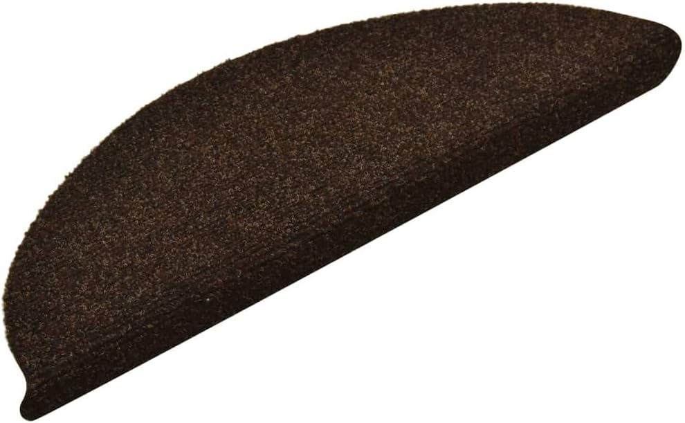 homiuse Treppenmatten Selbstklebend 15 STK. Braun 56x17x3 cm Nadelvlies Treppenstufen Matten Modern