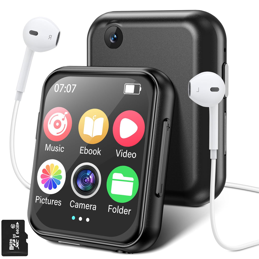 64GB MP3 Player Bluetooth 5.4 mit Kamera, 2.0 Zoll Musik Player 64.0 GB, 64.0 GB