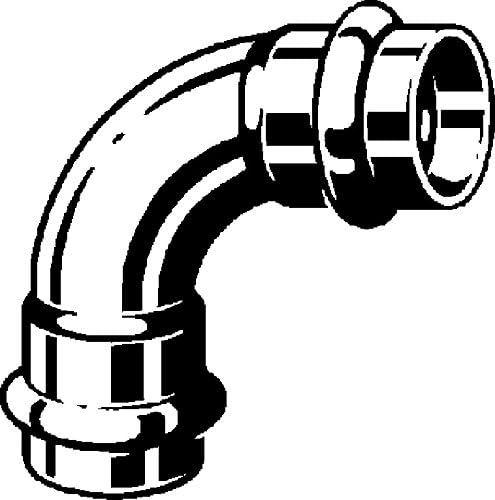 Viega ProfiPress 90 Grad Bogen, 28mm, Type 2416, beidseitig Pressanschluss, 5 Stück