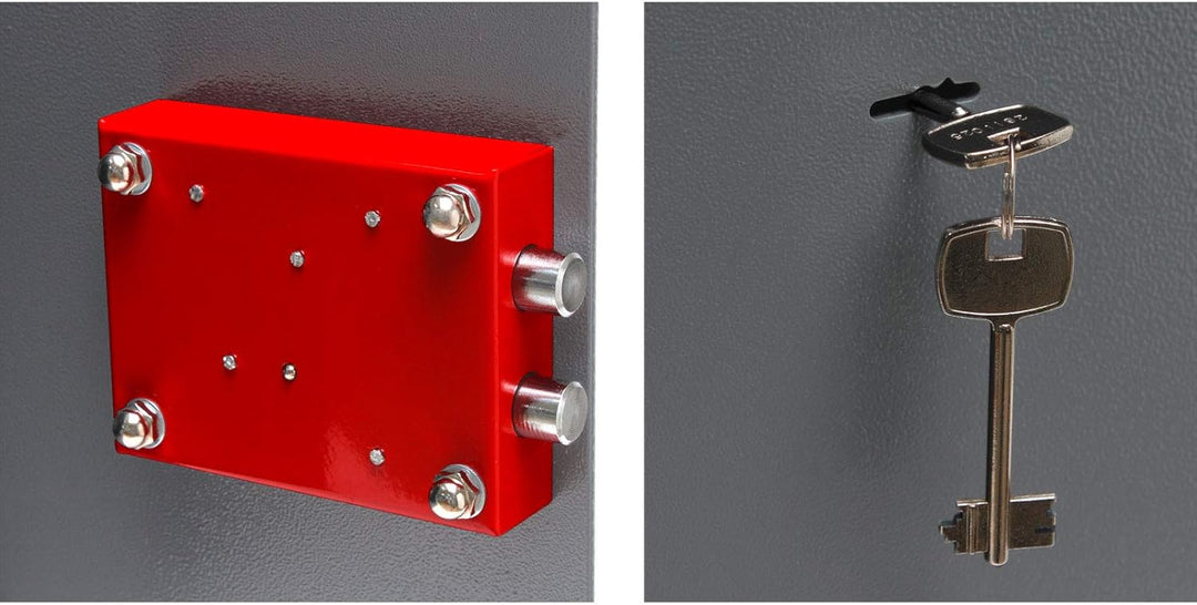 Möbeltresor Wandtresor Wandsafe Geldschrank Safe Tresor mit Schlüssel 63 L BxTxH: 46x38x36 cm
