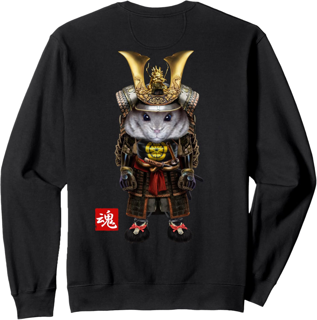 Hamster im japanischen Samurai-Rüstungsanzug Sweatshirt